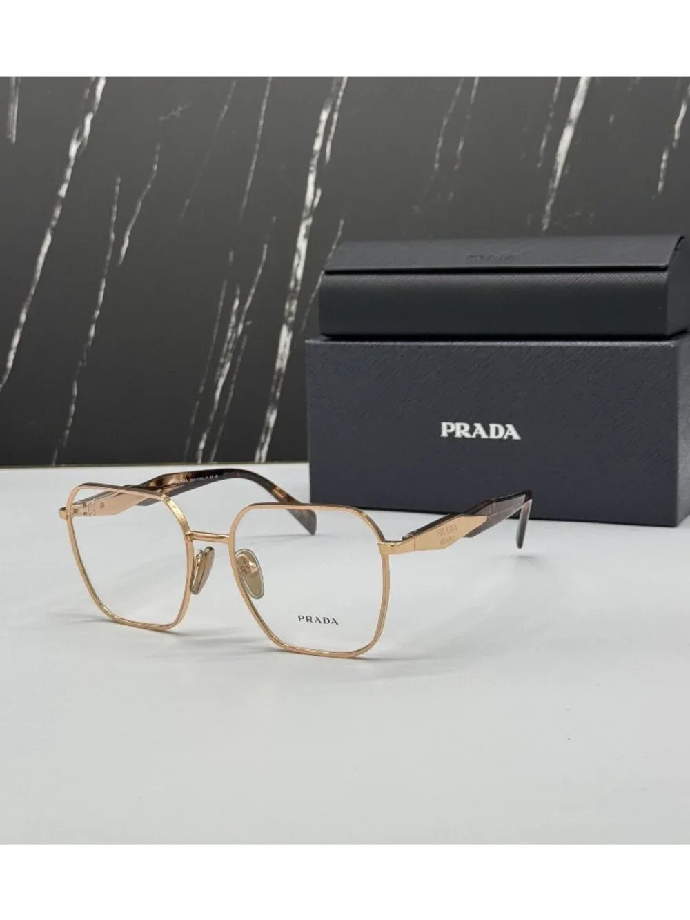 NWT Prada PR56ZV SVF1O1 Havana Gold Women Eyeglasses PR 56ZV